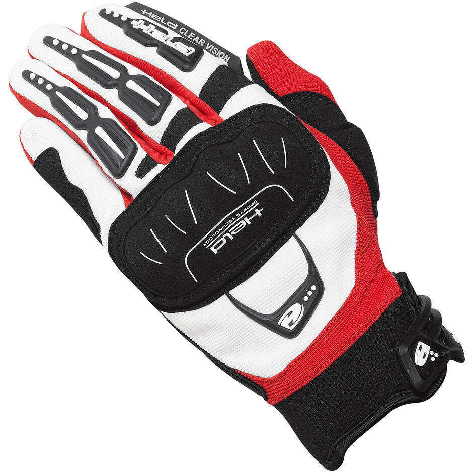 Held Backflip Motorradhandschuhe Weiß Rot