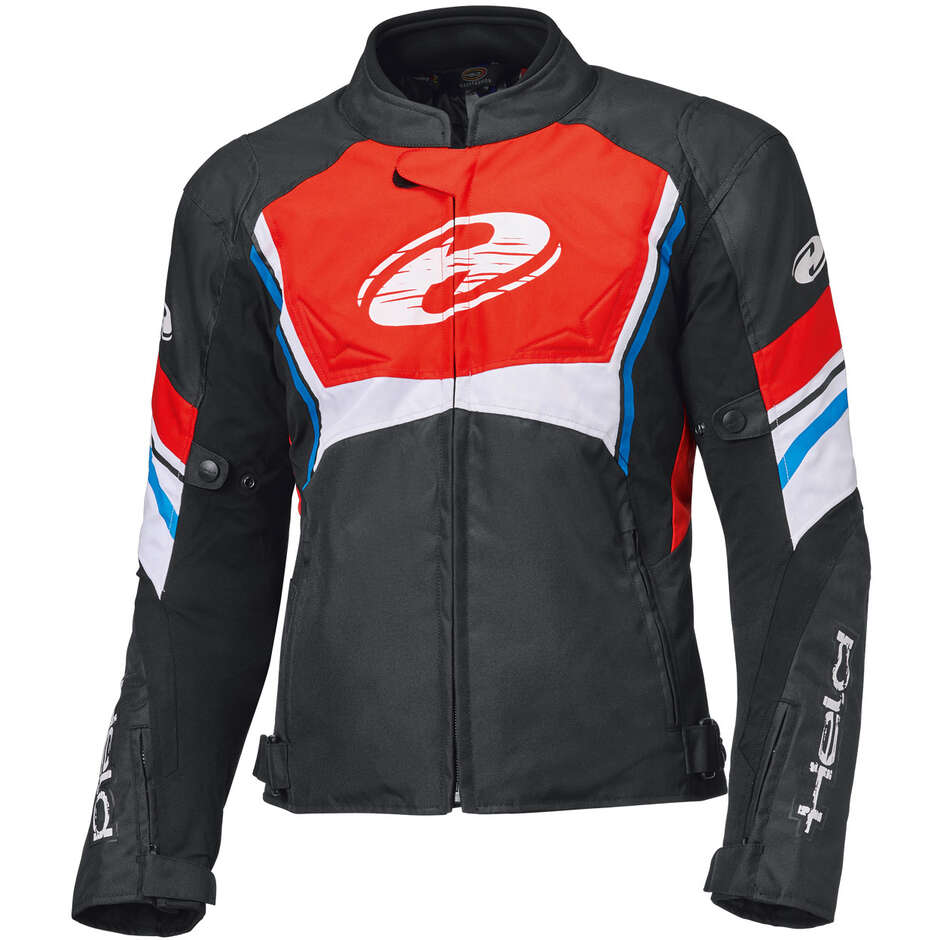 Held Baxley Top Motorradjacke Schwarz Rot Blau