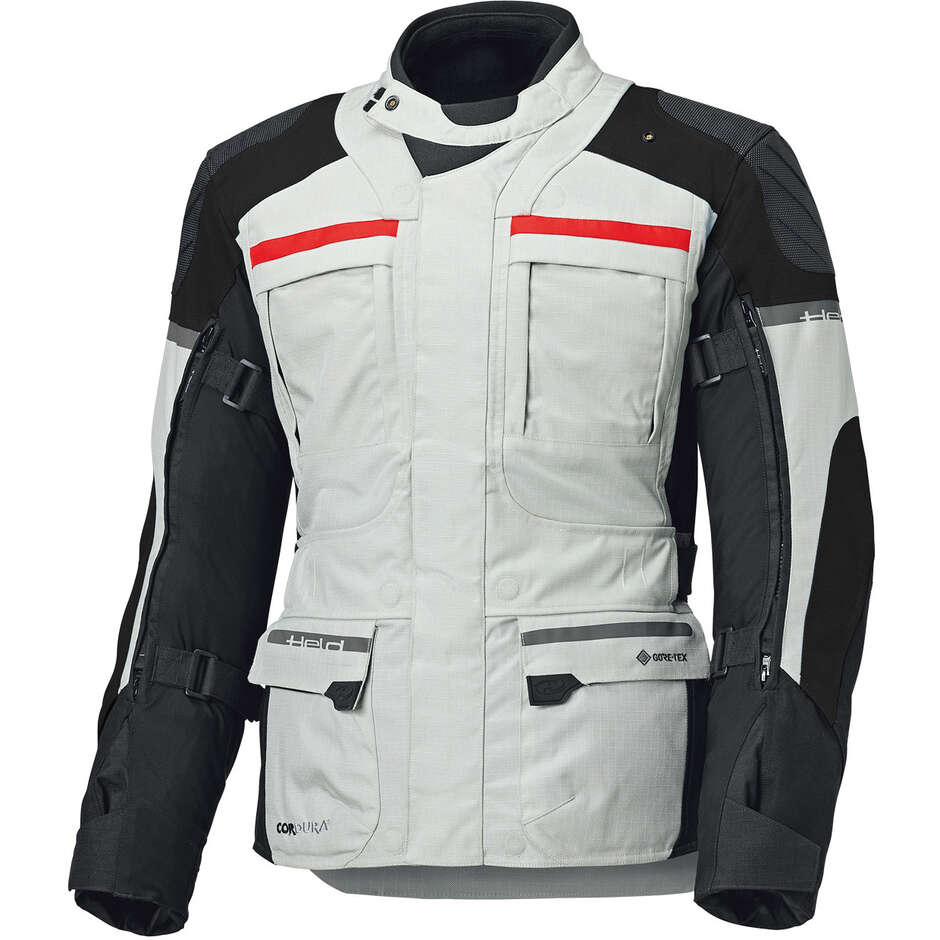 Held Carese 3 Top Damen Motorradjacke Grau Schwarz