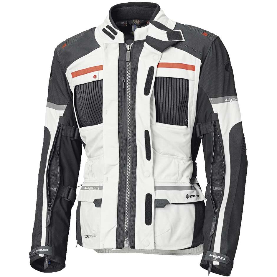 Held Carese 3 Top Damen Motorradjacke Grau Schwarz