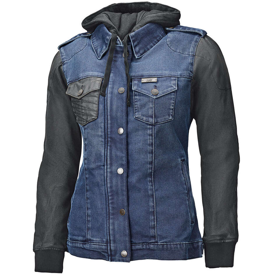 Held Damen Motorradjacke Petrol Blau Schwarz