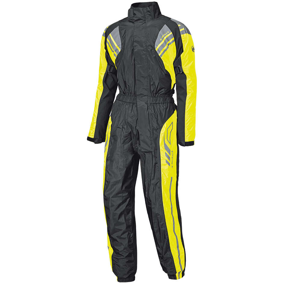 Held Full-Face Motorcycle Rain Suit Black Fluorescent Yellow
