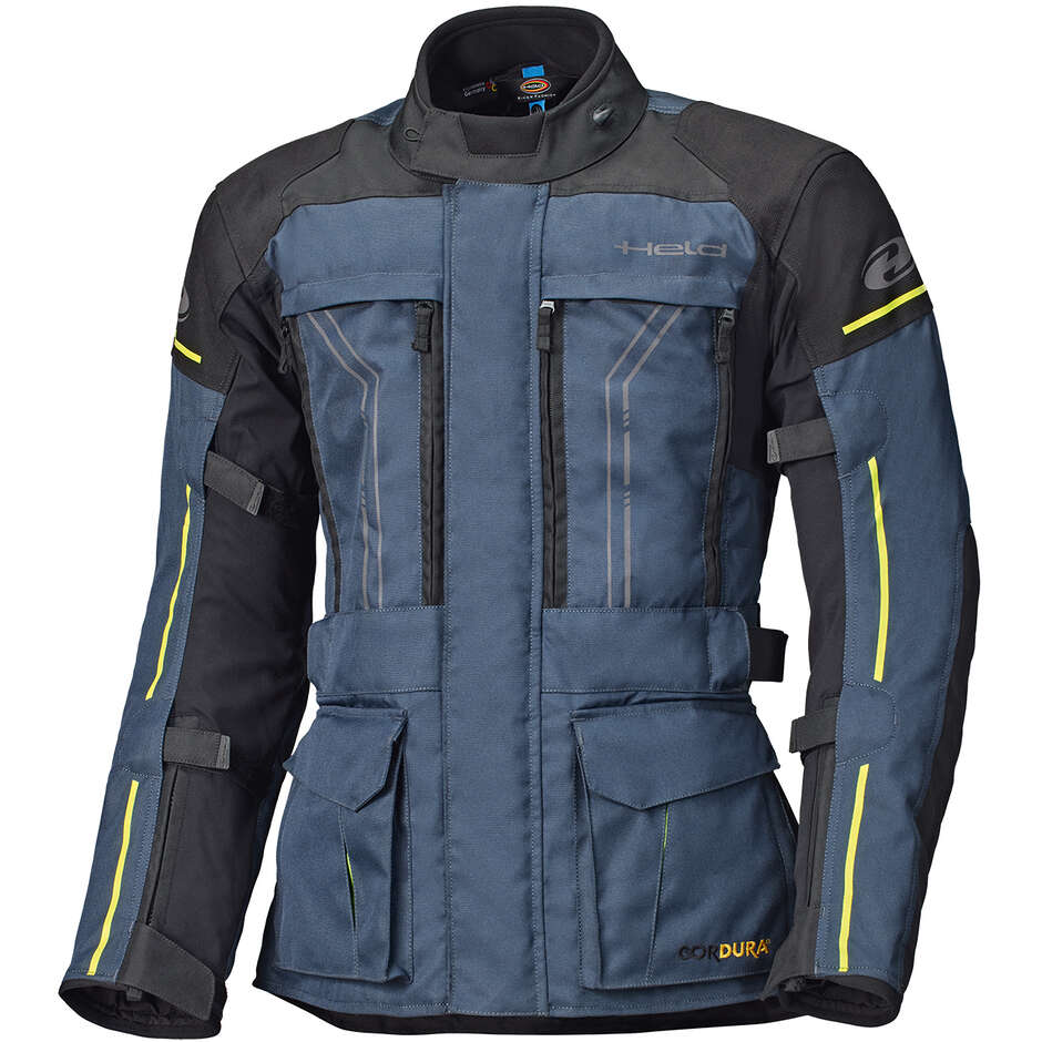 Held Pentland Top Motorcycle Jacket Navy Blue Neon Yellow