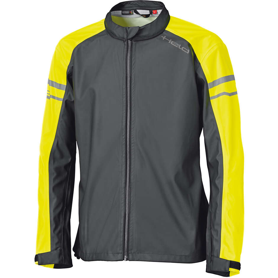 Held Rainstretch Top Motorcycle Rain Jacket Black Fluorescent Yellow