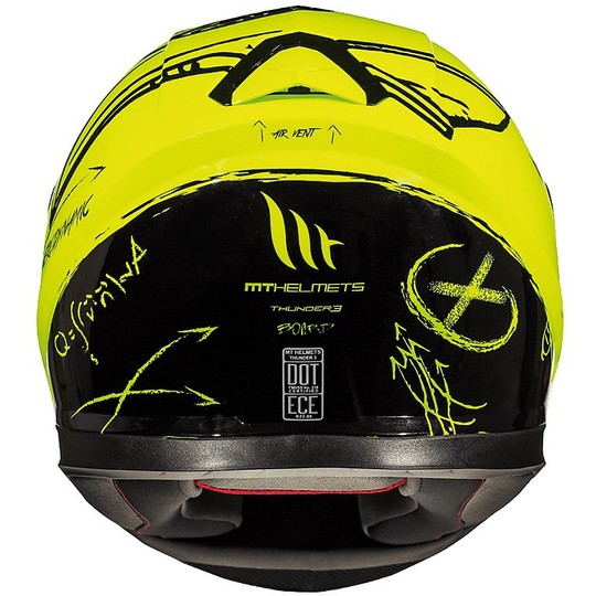 Helm Helmetets MT Helm Thunder3 SV Board A0 Fluo Gelb
