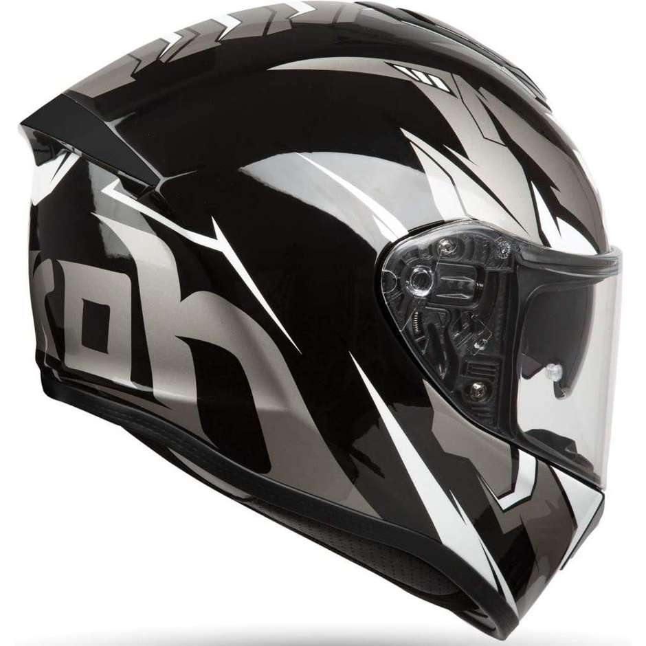 Helm Integrale Moto Airoh ST 501 BIONIC glänzend Weiß Chrom