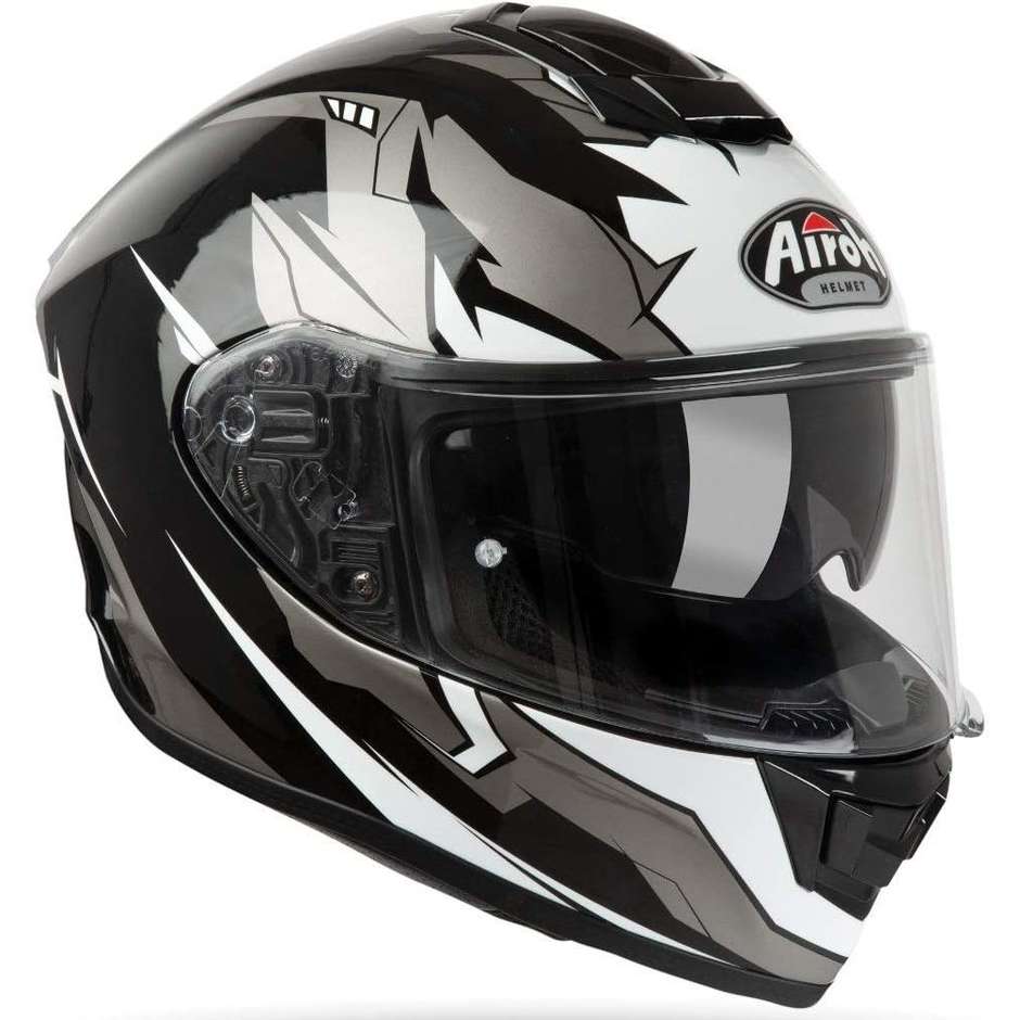 Helm Integrale Moto Airoh ST 501 BIONIC glänzend Weiß Chrom