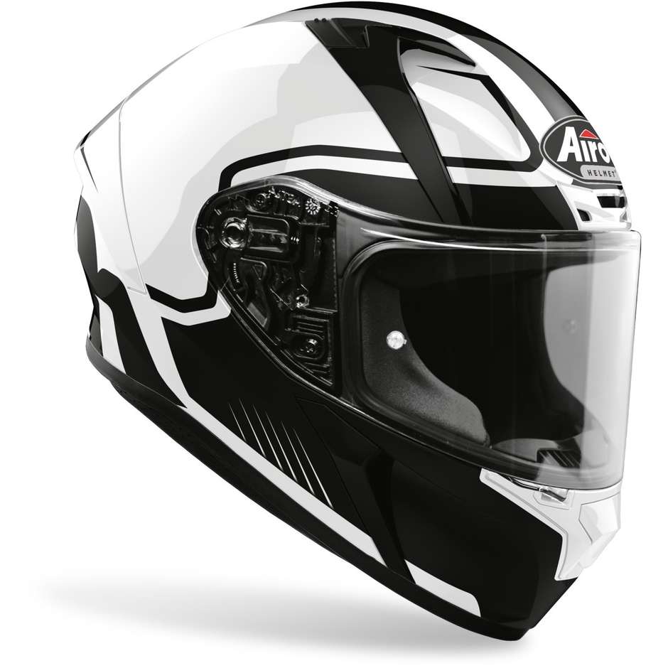 Helm Integrale Moto Airoh VALOR MARSHALL Glänzendes Weiß