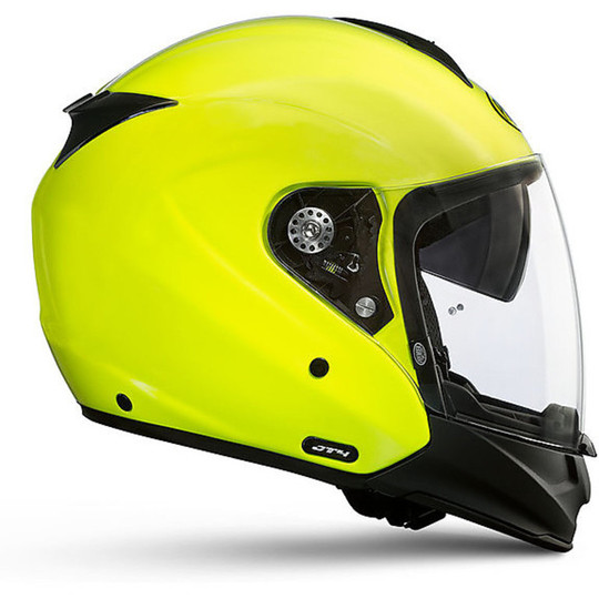 Helm Jet / Integralo Premier JT4 Allroad Chin Abnehmbare Yellow Fluo