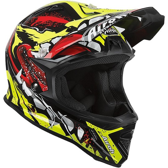 Helm Moto Cross Enduro Airoh ARCHER Grim Polierter Helm