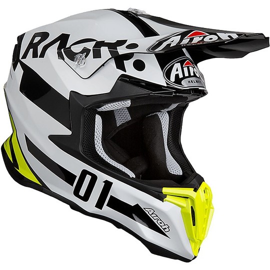 Helm Moto Cross Enduro Airoh Twist RACR poliert