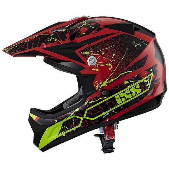 Helm Moto Cross Enduro für Kind IXS 278 Kid 2.0 Tiger Rot Schwarz Gelb