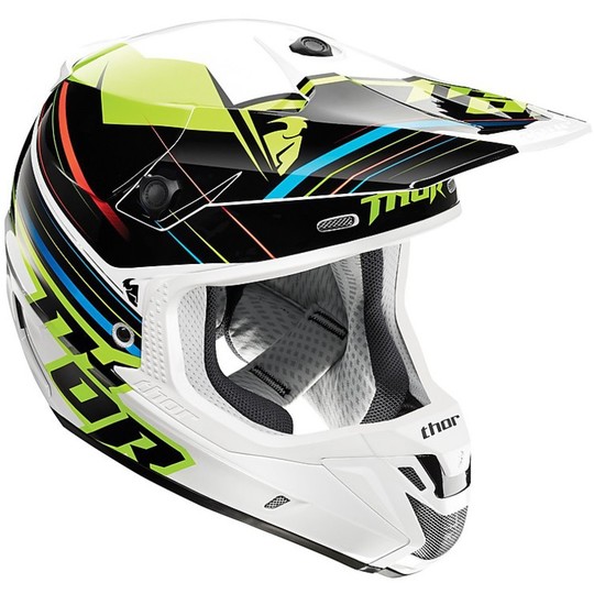 Helm Moto Cross Enduro Helm 2015 Thor Verge Stapel Fluo Grün