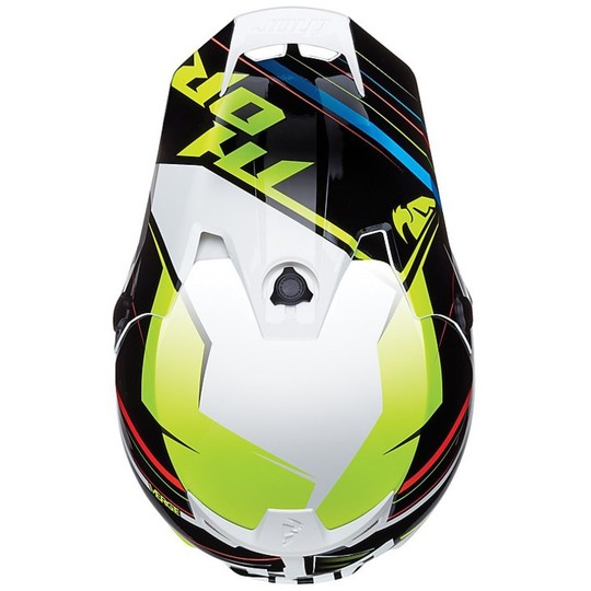 Helm Moto Cross Enduro Helm 2015 Thor Verge Stapel Fluo Grün