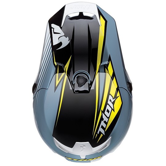 Helm Moto Cross Enduro Helm Thor Verge Corner 2015 Gelb Grau