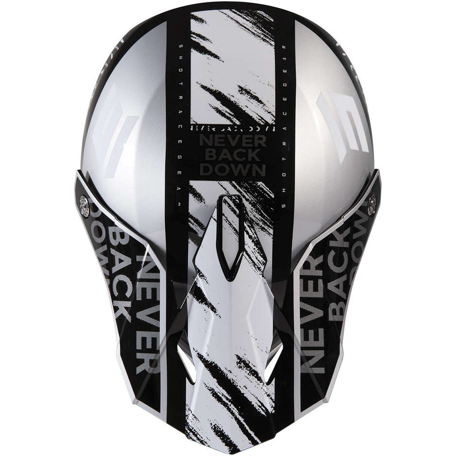 Helm Moto Cross Enduro Kinderschuss Furios Draw Black Grey