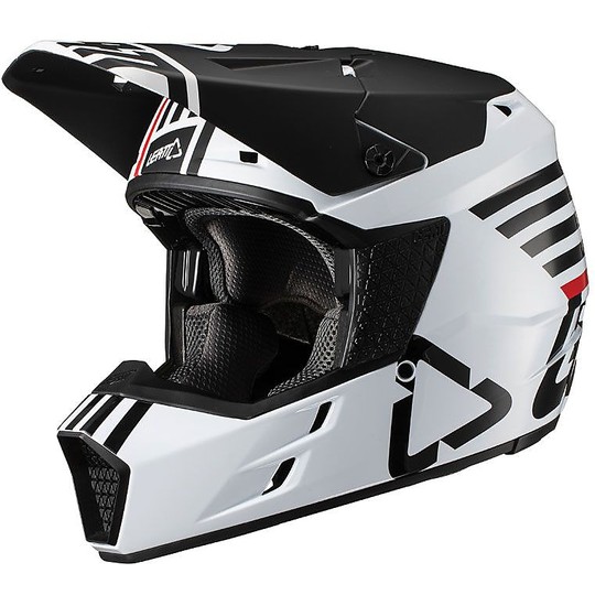 Helm Moto Cross Enduro Leatt GPX 3.5 V19.2 JUNIOR Weiß Schwarz