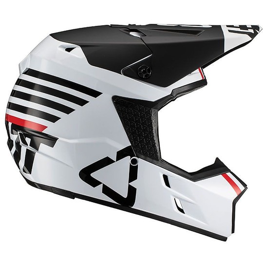 Helm Moto Cross Enduro Leatt GPX 3.5 V19.2 JUNIOR Weiß Schwarz