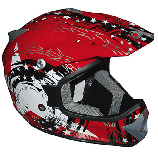 Helm Moto Cross Enduro One Racing Red Falcon