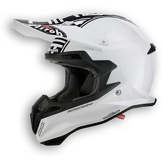 Helm Moto Cross Enduro Terminator 2.1 Com Glossy White