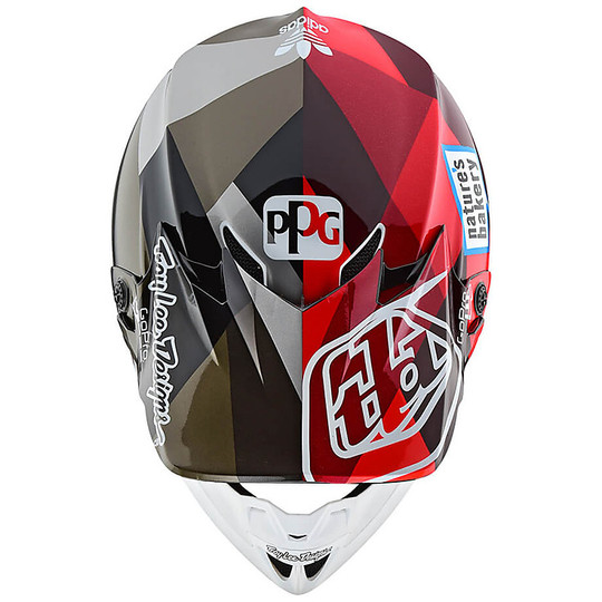 Helm Moto Cross Enduro Troy Lee Designs SE4 Polyacrylit JET Orange Grau