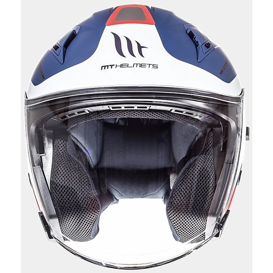 Helm Moto Helm MT Helme Avenue SV Kreuzung Blau Weiß Rot Matt