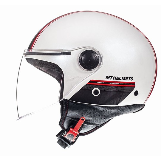 Helm Moto Helm MT Helme STREET Gesamte D1 Weiß Rot