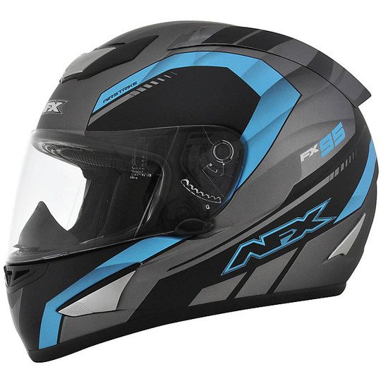 Helm Moto Integral AFX Airstrike Frost Grau Blau
