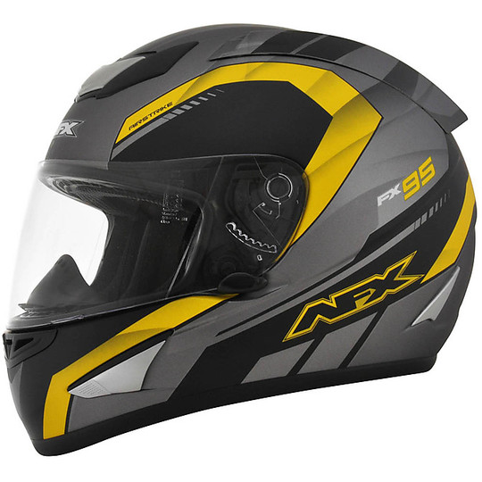 Helm Moto Integral AFX Airstrike Frost Grau Gelb hallo Sicht