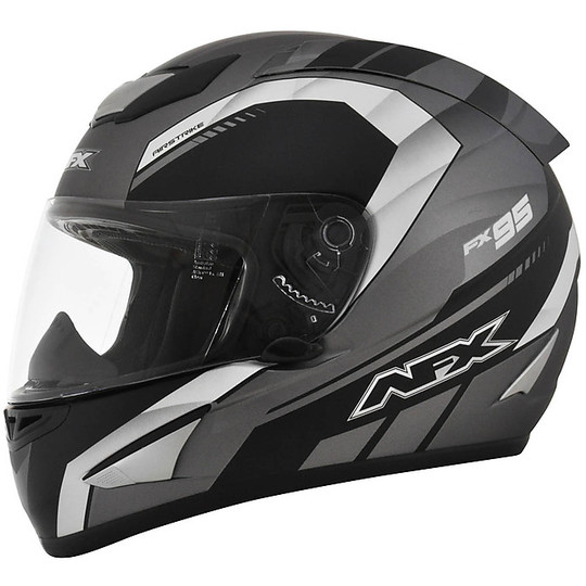 Helm Moto Integral AFX Airstrike Frost Grau Weiß