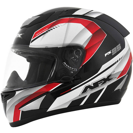 Helm Moto Integral AFX Airstrike Schwarz Rot poliert