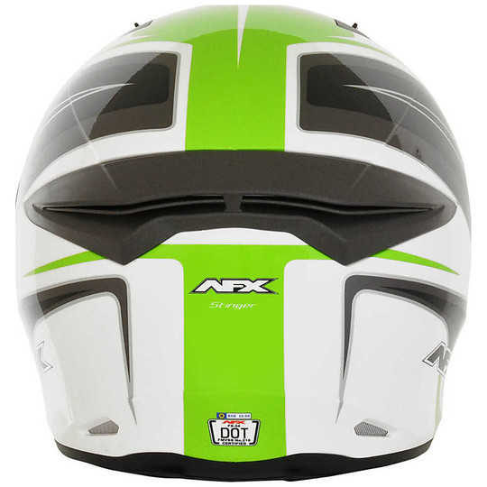 Helm Moto Integral AFX FX-24 Stinger Schwarz Grün