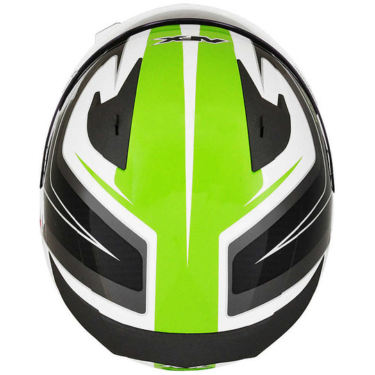 Helm Moto Integral AFX FX-24 Stinger Schwarz Grün