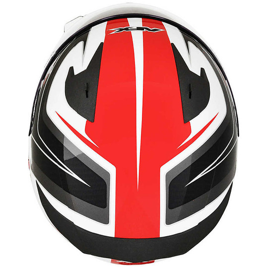 Helm Moto Integral AFX FX-24 Stinger Schwarz Rot