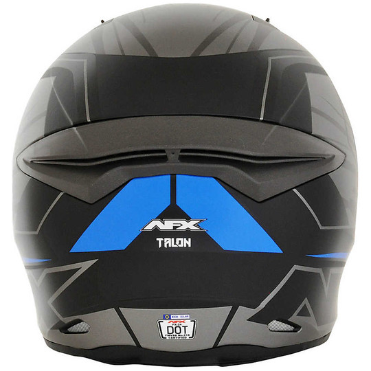 Helm Moto Integral AFX FX-24 Talon Schwarz Blau