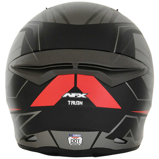 Helm Moto Integral AFX FX-24 Talon Schwarz Rot