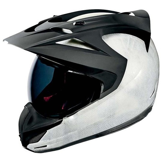 Helm Moto Integral Alle Straßen ICON Variant Construct weiß