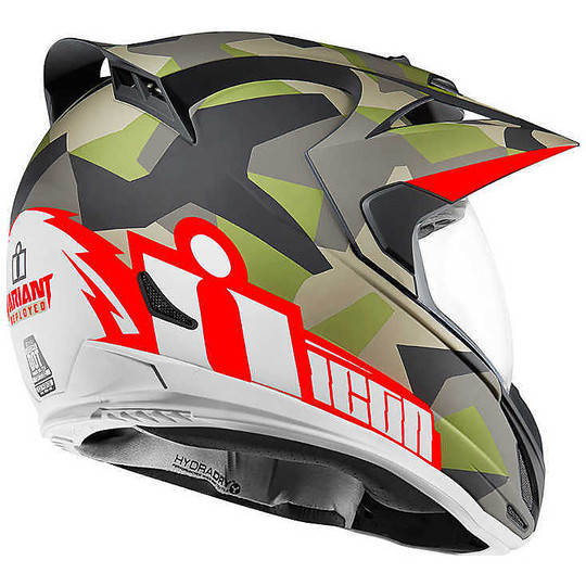 Helm Moto Integral Alle Straßen Icon Variant Eingesetzt Camouflage