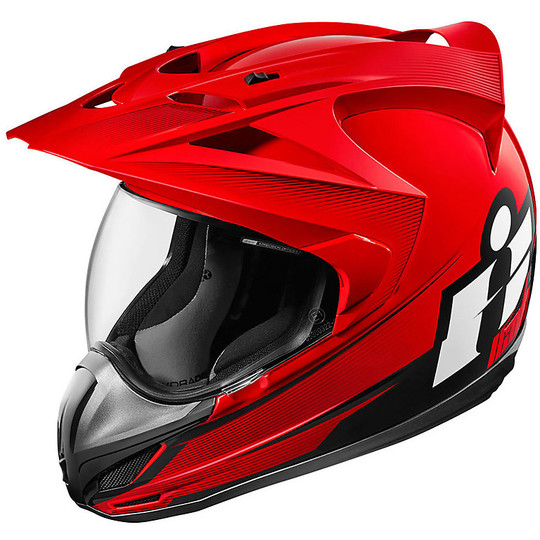 Helm Moto Integral Alle Straßen Icon Variant Red Double