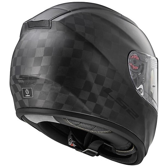 Helm Moto Integral Carbon-LS2 FF397 Vektor C Corbon Doppel Visier