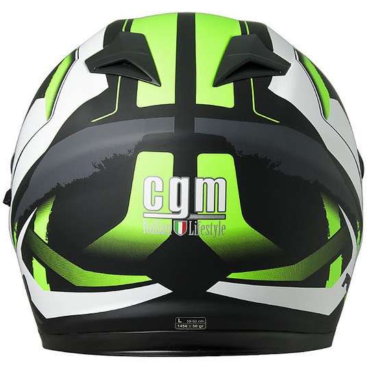 Helm Moto Integral CGM 308x Atlanta Schwarz Grün Opaque
