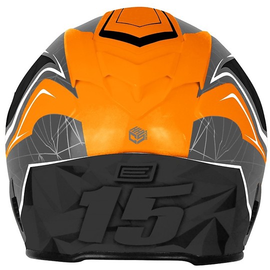 Helm Moto Integral Doppel Visier Origin GT Raider Grau Orange