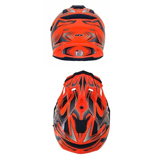 Helm Moto Integral Doppelsport Afx FX-41DS Färbung Sicherheitsorange Multi