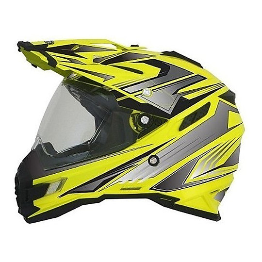 Helm Moto Integral Doppelsport Afx FX-41DS Färbung Yellow High Visibility