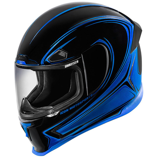 Helm Moto Integral Fiber ICON Airframe Pro Halo Blau