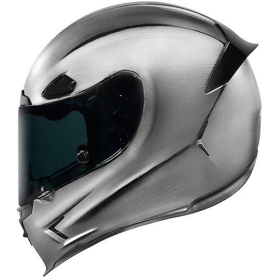 Helm Moto Integral Fiber Icon Airframe Quecksilber Pro Silber