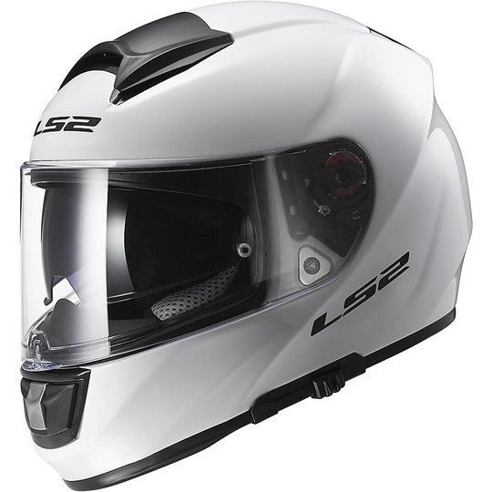 Helm Moto Integral Fiber LS2 FF397 Mono Vector Weiß