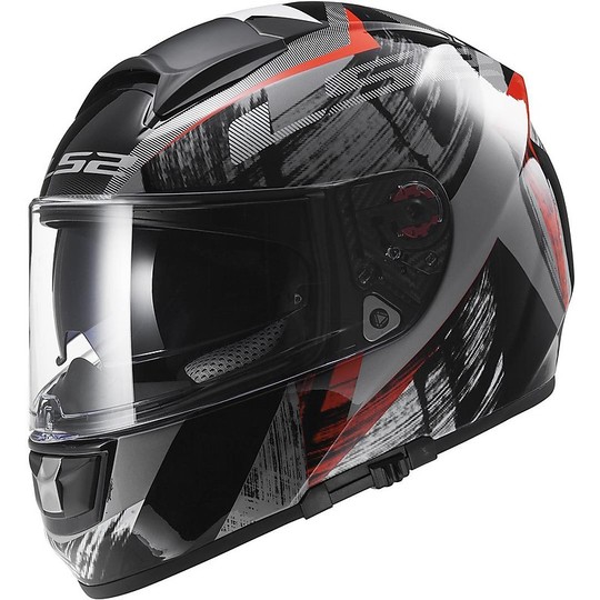 Helm Moto Integral Fiber LS2 FF397 Vector Cosmos Black / Red