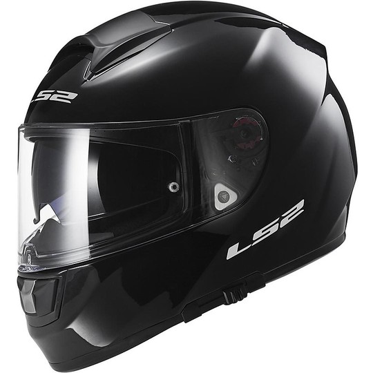 Helm Moto Integral Fiber LS2 FF397 Vector Mono Gloss Black