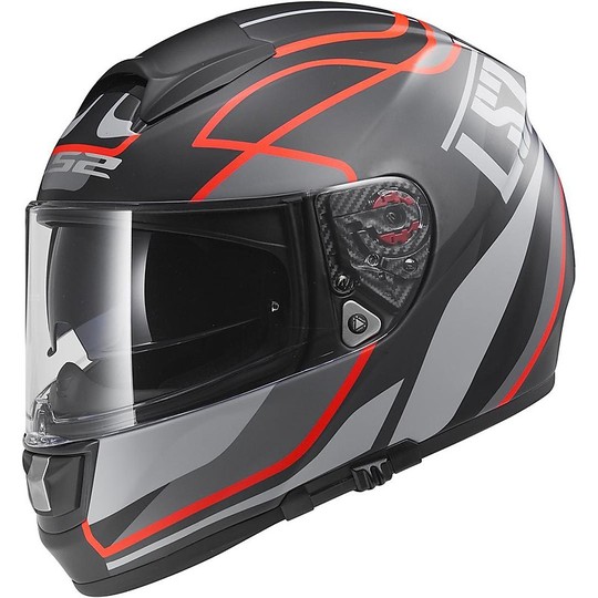 Helm Moto Integral Fiber LS2 FF397 Vector Vantage Matt Black / Red
